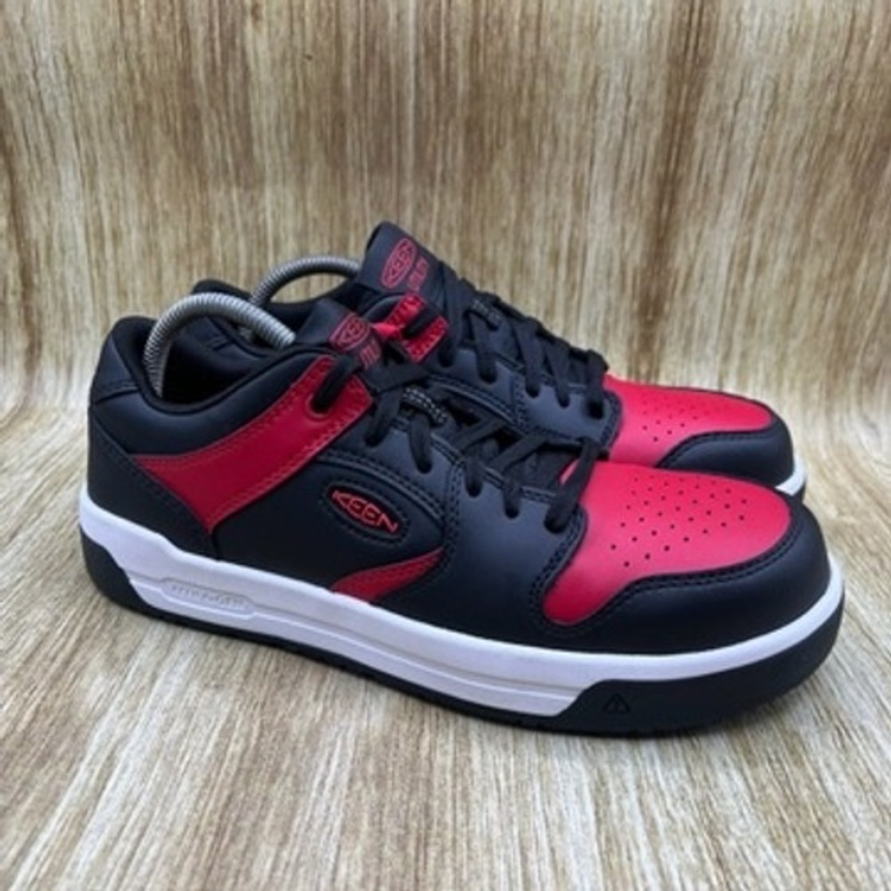 Keen Utility Overton Men's Size 9.5 D Red Black Slip Resistant Work‎ Shoes NEW